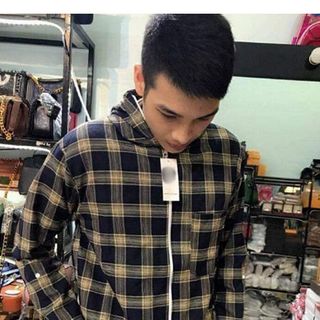 Áo khoác chống nắng 2 lớp kẻ caro nam( free size)