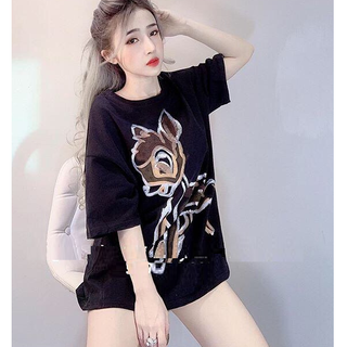 Áo phông cộc tay CỔ TRÒN hàng Quảng Châu - Hoạ tiết ngẫu nhiên