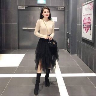Chân váy voan TUA NHỌN dáng xoè CÁ TÍNH