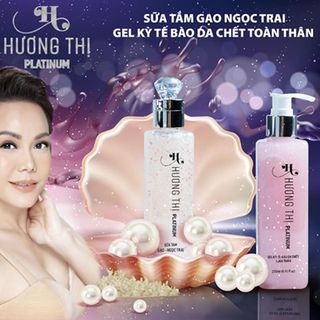 Bộ Sữa tắm gạo ngọc trai và Gel tẩy tế bào chết toàn thân Hương Thị