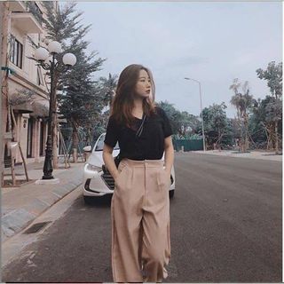 Quần ống suông chất vải tuyết mưa mở cúc siêu hot