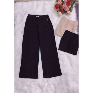 Quần ống rộng TUYẾT MƯA KHOÁ SƯỜN cho đôi chân dài