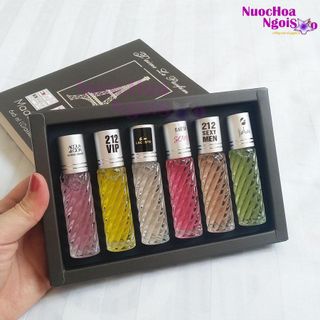 Hộp set 6 chai nước hoa lăn chiết Pháp giá sỉ