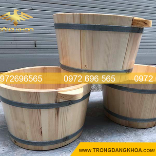 Chậu ngâm chân gỗ thông giá rẻ