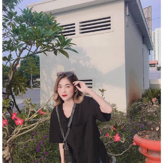 Áo phông CỔ TIM XẺ TÀ CÓ TÚI siêu hot