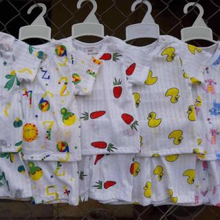 05 bộ cotton giấy cộc tay, cài vai