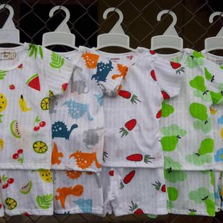 05 bộ cotton giấy cộc tay, cài vai