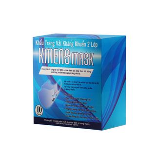 Khẩu trang vải kháng khuẩn chuẩn kmens 1 hộp 10 cái