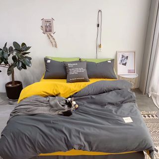 Bộ Chăn Ga Cotton Tixi Hàn Quốc 2 màu