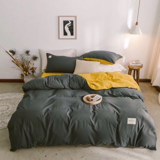 Bộ Chăn Ga Cotton Tixi Hàn Quốc 2 màu