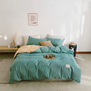 Bộ Chăn Ga Cotton Tixi Hàn Quốc 2 màu