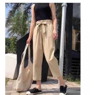 Quần Baggy đũi xước thắt nơ sành điệu