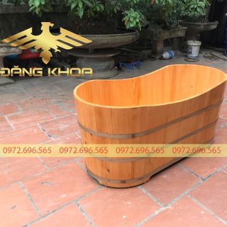 Bồn tắm gỗ thông nằm 120 cm