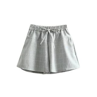 Quần Short Nữ Lưng Thun Sọc Caro 488