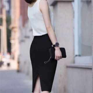 Chân váy bút chì công sở xẻ sau đẹp