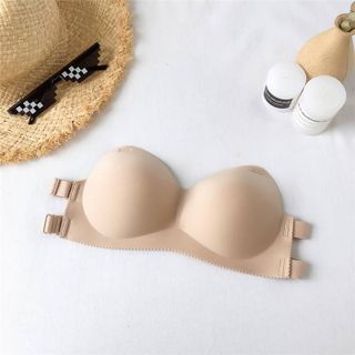 Áo ngực su đúc bàn tay cúp không dây kèm dây trong cho áo hở lưng