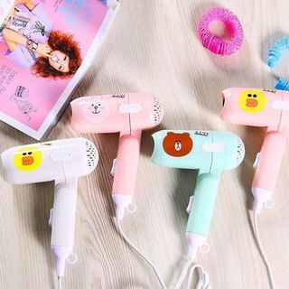 Máy sấy tóc mini hình thú dễ thương thiết kế gập gọn, dễ sử dụng