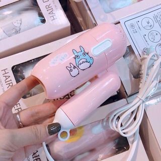 Máy sấy tóc mini hình thú dễ thương thiết kế gập gọn, dễ sử dụng