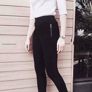 Quần legging 2 khoá sườn chất Hàn