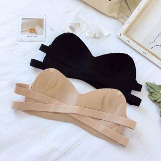 Combo 02 áo bra đúc không dây mẫu mới ( Đen, Da)