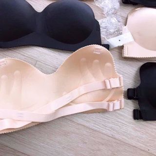 Áo ngực đúc su bàn tay cúp ngực không dây kèm dây trong cho áo hở lưng
