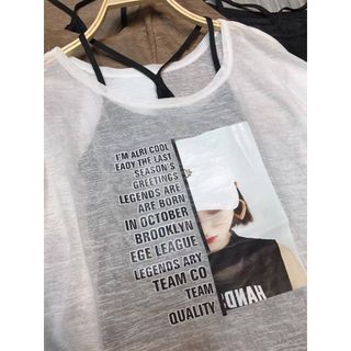 Sét áo in hình cô gái nửa khuôn mặt