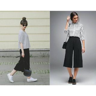 Quần ống rộng ĐŨI XƯỚC hai túi thời trang