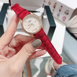 Đồng hồ Ts da nữ viền đá