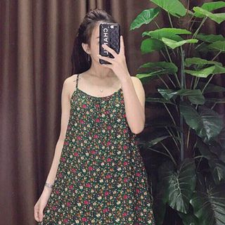 Váy hai dây chất lanh đuôi cá siêu mát ( Khách tuỳ chọn màu)