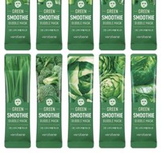 Mặt nạ (sủi) bọt_Verobene Green Smoothie Bubble Mask 5g x10ea (Hàn Quốc)