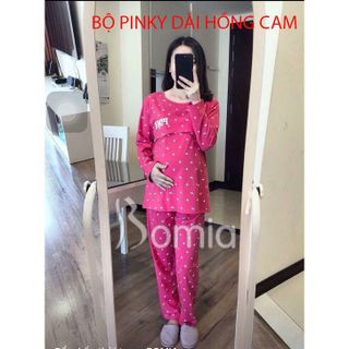 Bộ Pink mặc bầu và sau sinh chất cotton đẹp