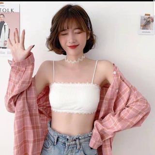 Áo bra cotton viền ren hai dây