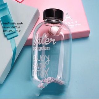 bình thủy tinh giữ nhiệt 600ml detox