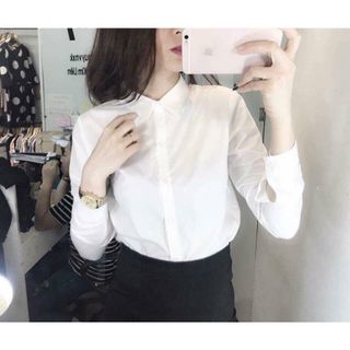 Áo sơ mi trắng dài tay trẻ trung