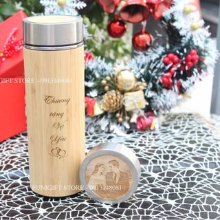 Bình Giữ Nhiệt Gỗ Tre