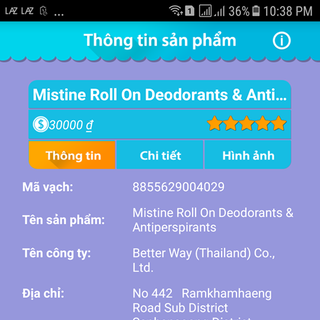Lăn Khử Mùi Top Country Thái Lan 60ml - Nam