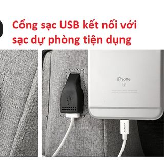 Túi đeo chéo Túi đeo chéo nam / nữ Túi đeo chéo cổng sạc USB hàng Quảng Châu