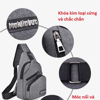 Túi đeo chéo Túi đeo chéo nam / nữ Túi đeo chéo cổng sạc USB hàng Quảng Châu