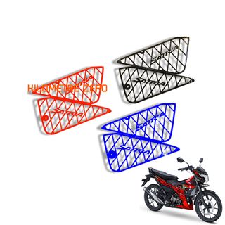 Bộ Ốp Sườn Mica Suzuki Raider Satria Lưới 2 Lớp
