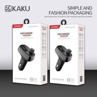 Mẫu mới kaku tẩu sạc ô tô kiêm nghe nhạc MP3.,kết nối điện thoại qua bluetooth , kết nối dàn âm thanh trên xe qua sóng FM 87.5