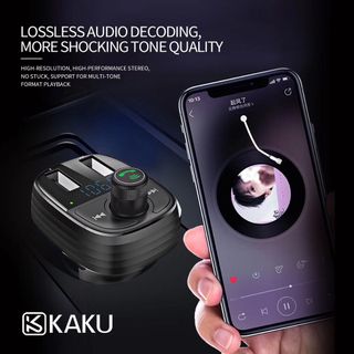 Mẫu mới kaku tẩu sạc ô tô kiêm nghe nhạc MP3.,kết nối điện thoại qua bluetooth , kết nối dàn âm thanh trên xe qua sóng FM 87.5