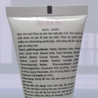 SỮA RỬA MẶT ELISE SÁNG DA NGỪA MỤN GIẢM NHỜN 50ml Mỹ phẩm Hoa sen