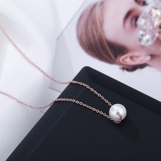 Dây chuyền xi vàng đẹp hạt châu y hình