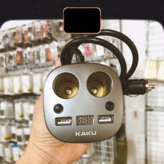 Mẫu mới kaku, tẩu sạc ô tô to 4.2A 2 usb, kiêm nghe nhạc MP3.,kết nối điện thoại qua bluetooth , kết nối dàn âm thanh trên xe qua sóng FM 87.5