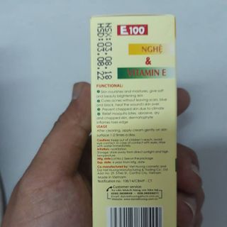 Kem Nghệ E100 VIỆT HƯƠNG - Da Mịn Màng Sáng Đẹp