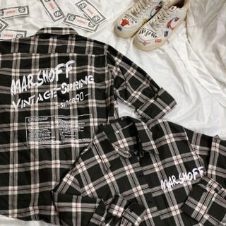 Áo sơmi caro form rộng