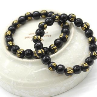 Chuỗi đen 8li đeo tay đá đen
