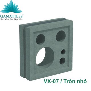 Gạch bông gió Ganatiles VX-07 tròn nhỏ màu xám