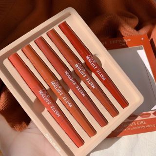 Set son Thái Hasaya Matte Editon 5 cây son 2 đầu1 đầu son thỏi - 1 đầu son bút lông