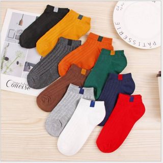 Combo 10 đôi tất gân nữ nhiều màu thời trang, năng động (giao màu ngẫu nhiên)